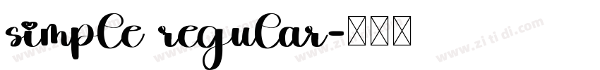 simple regular字体转换